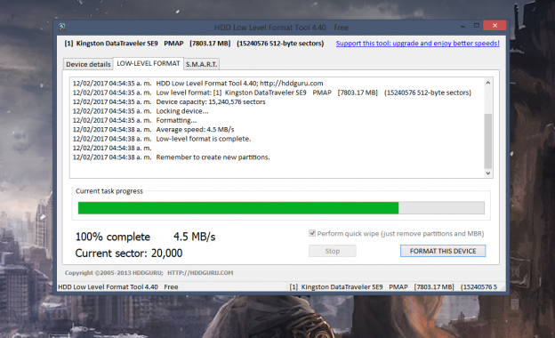 Cómo hacer un formateo de bajo nivel en Windows